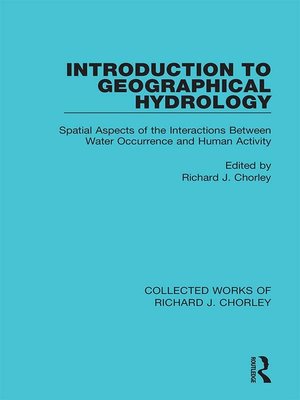 cover image of Introduction to Geographical Hydrology